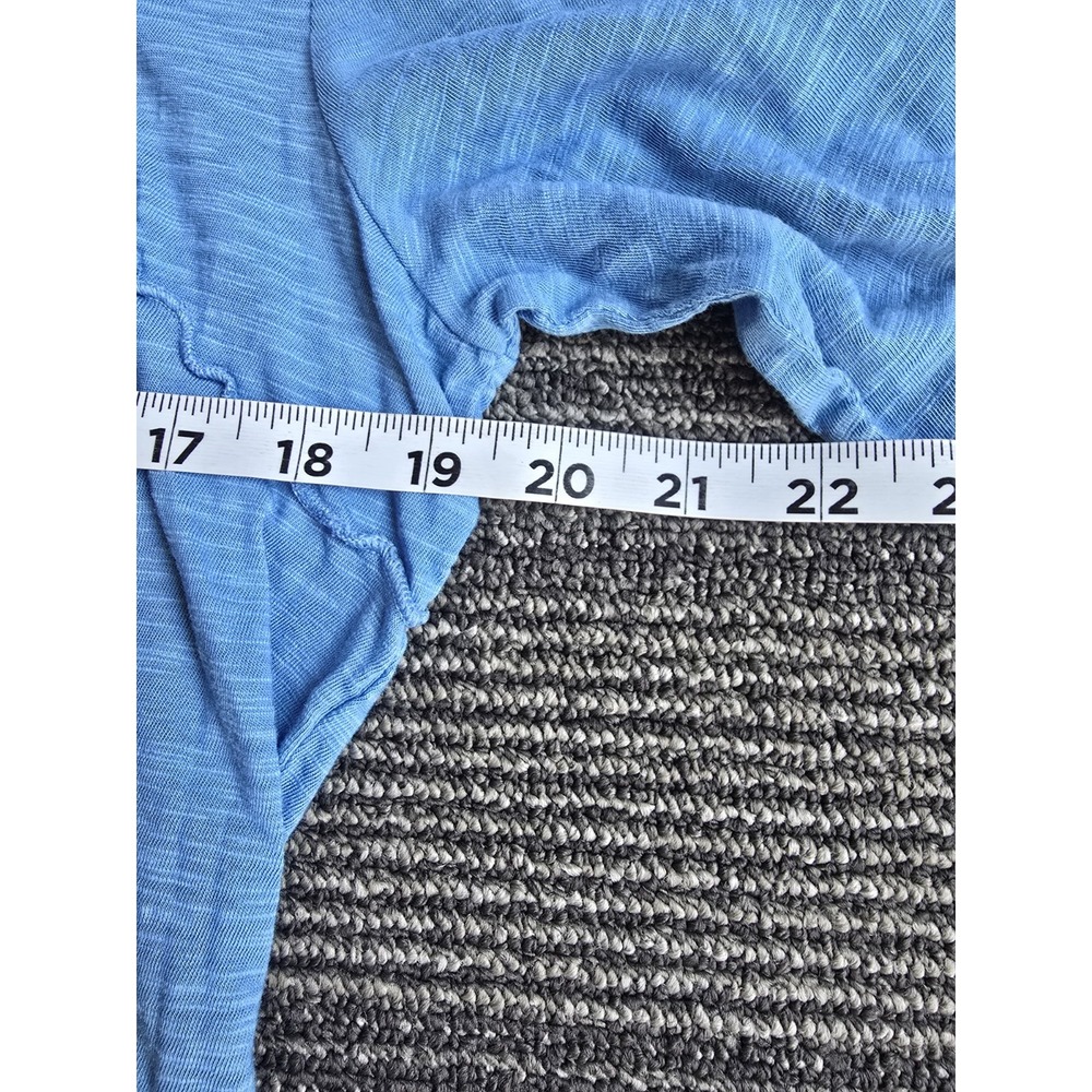 Pilcro Anthro Reconstructed Racer Tee Exposed Seams Long Sleeve Blue Boho L - Picture 3 of 9